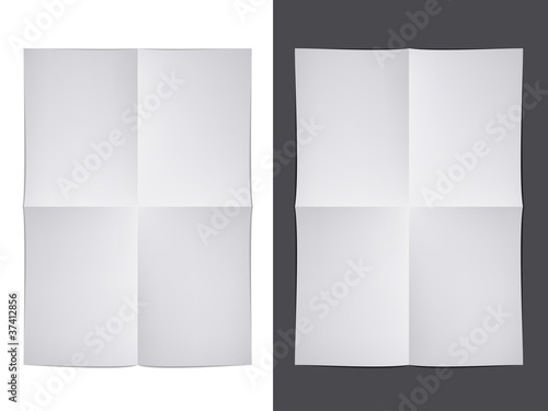 Canvas Print vector white folded paper