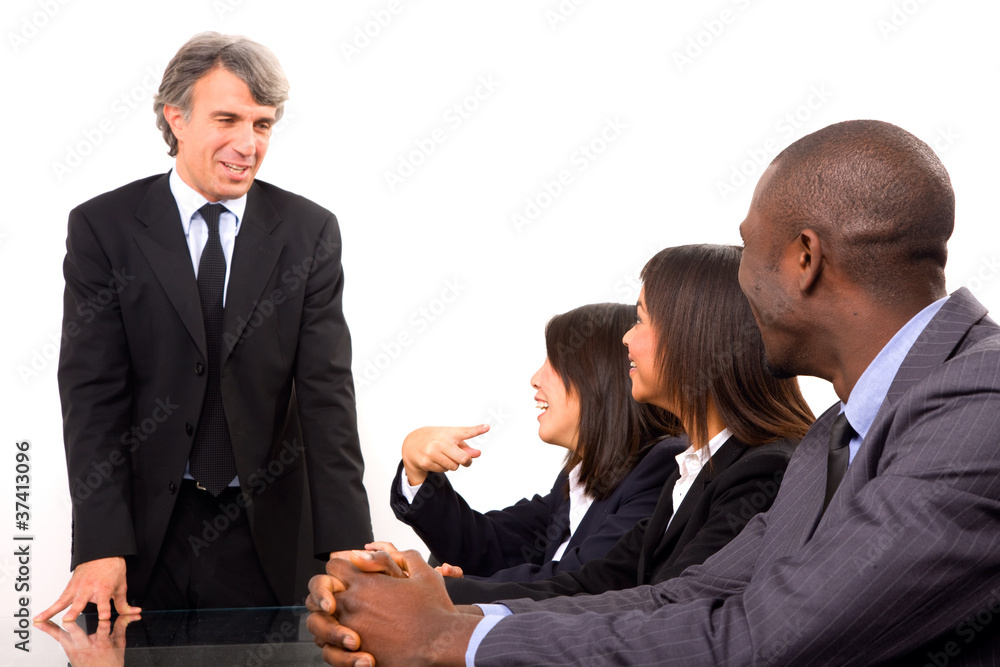 Fototapeta premium multi-ethnic team during a meeting
