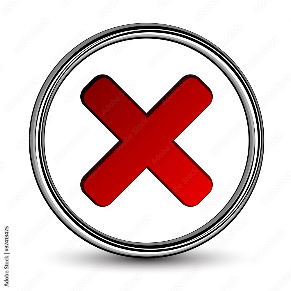 Fototapeta premium vector negative checkmark