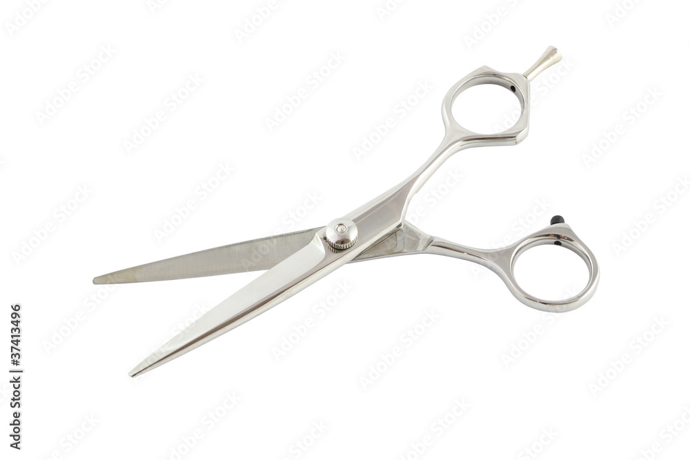 Scissors flat of hairdresser on white background. Scissors flat of hairdresser on white background.