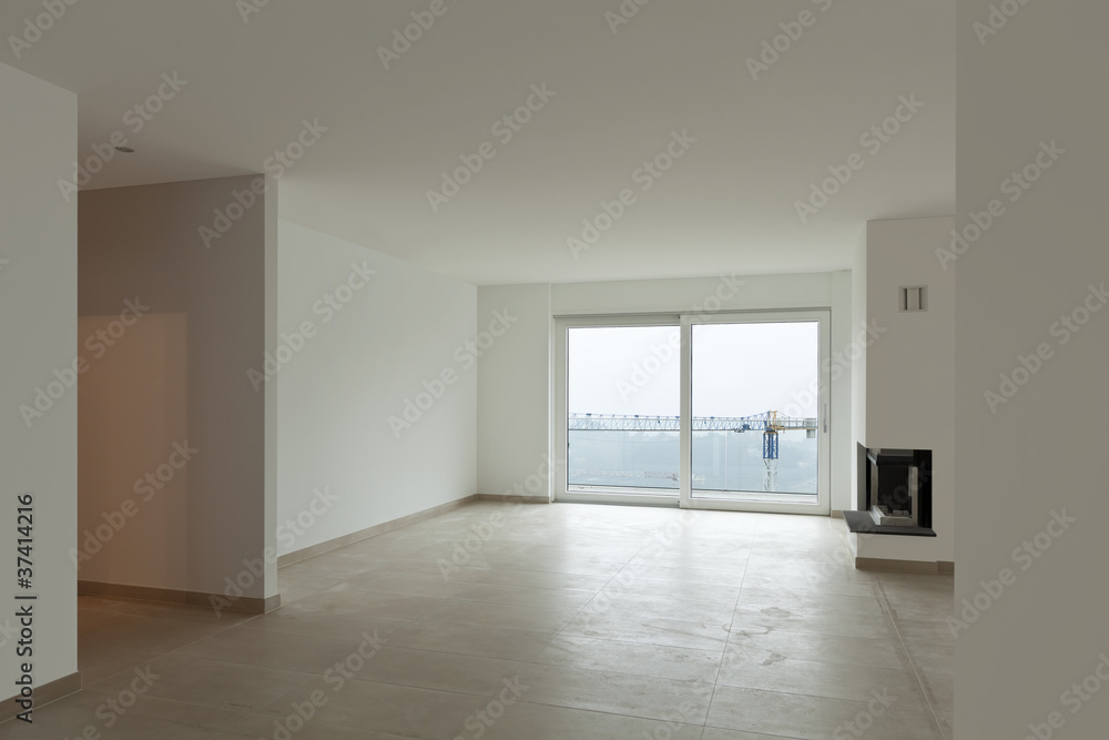 new apartment, large room view new apartment, large room view