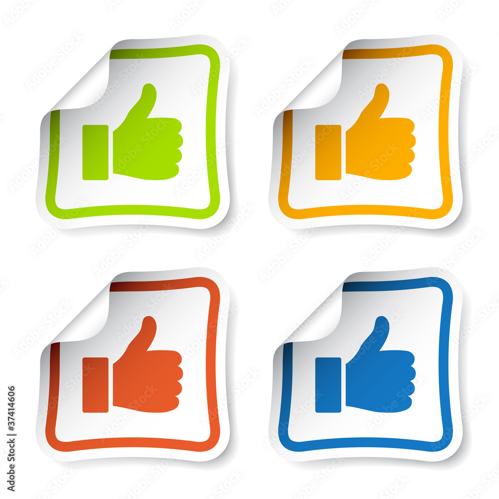vector thumb up stickers vector thumb up stickers