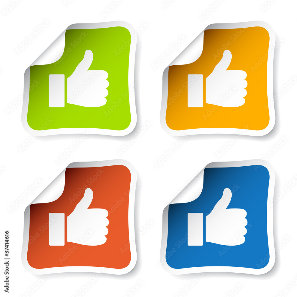 vector thumb up stickers vector thumb up stickers