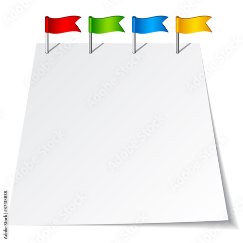 vector push pin flags
