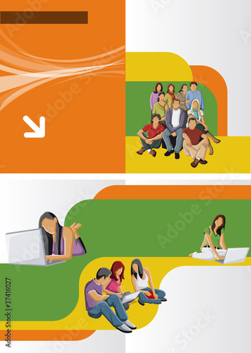 Template for brochure with students