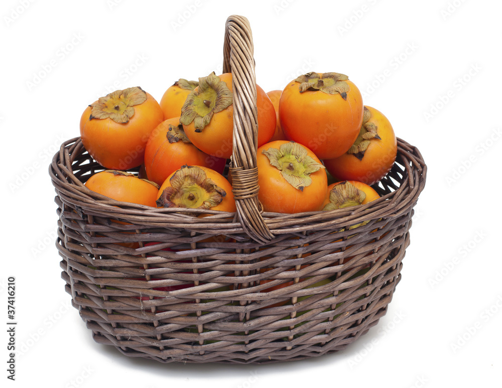 basket full of persimmons basket full of persimmons