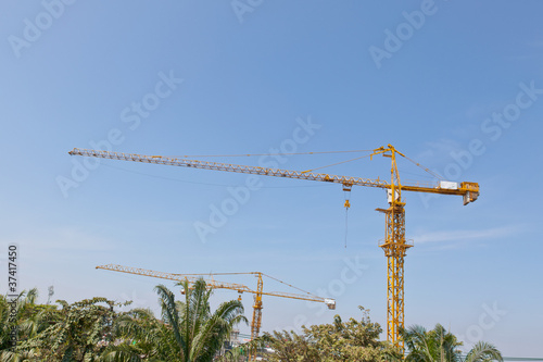 crane and construction site