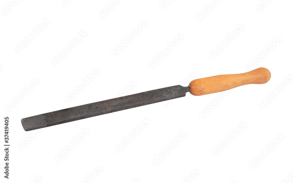 Old rusty file (rasp), isolated on white background Old rusty file (rasp), isolated on white background