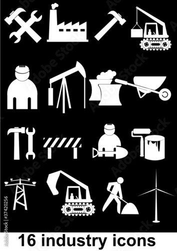 16 industry icons (vector)