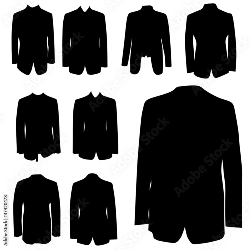 man coat black silhouette