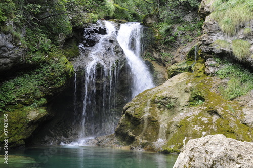 Wasserfall in der Vintgar-Schlucht