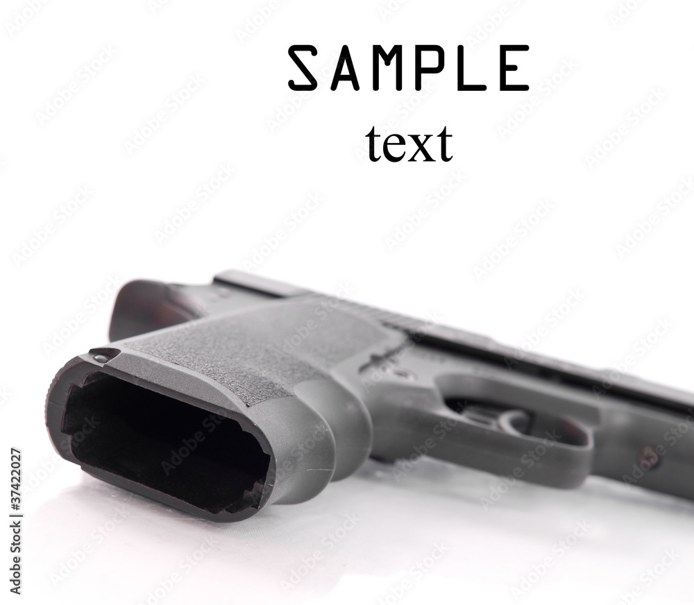 Unloaded Hand Gun with Space for Text Unloaded Hand Gun with Space for Text