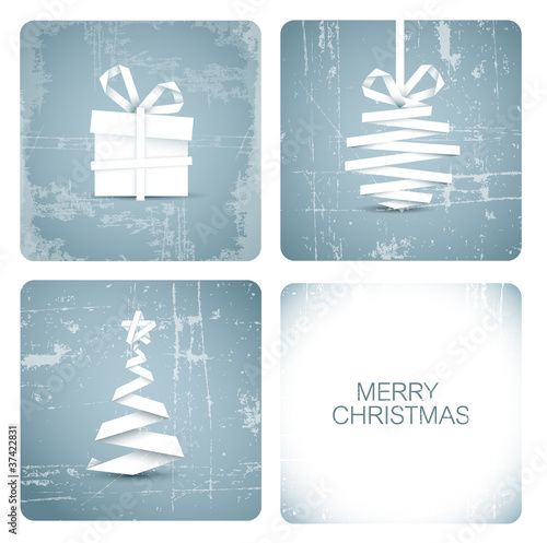 Simple vector grunge christmas card