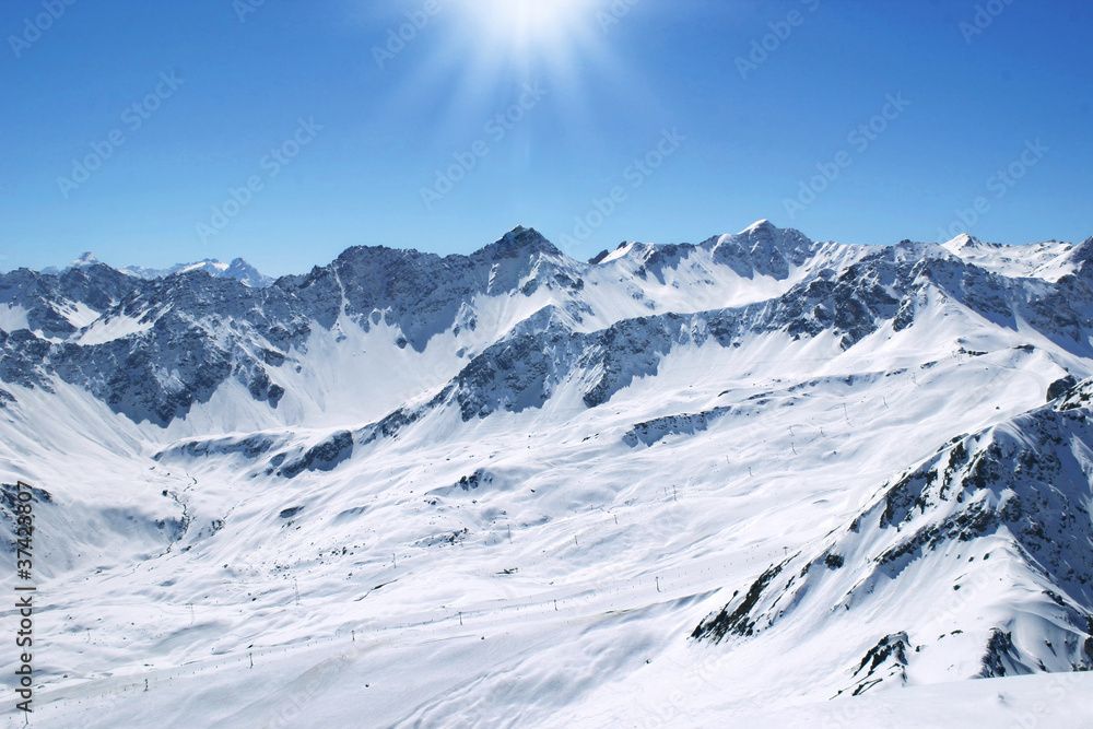 Alpen Skigebiet