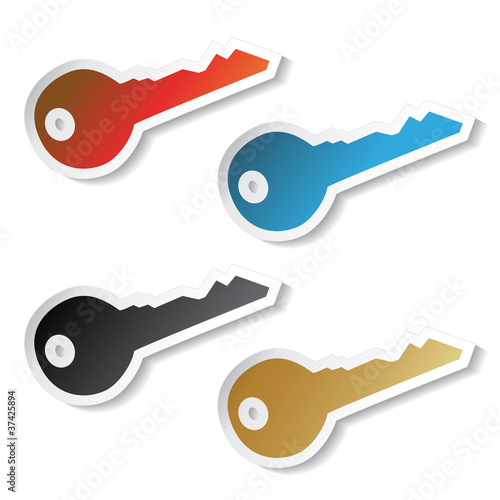 Vector key stickers
