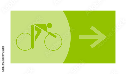 signe, symbole, picto, logo, flèche, vélo, cycliste, sport