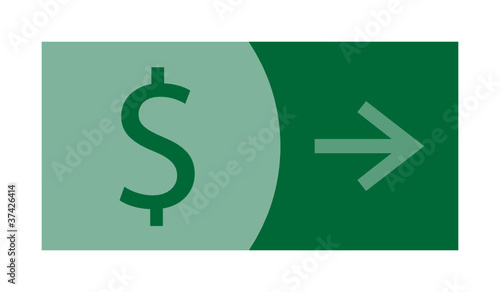 signe, symbole, picto, logo, flèche, dollar, argent, monnaie