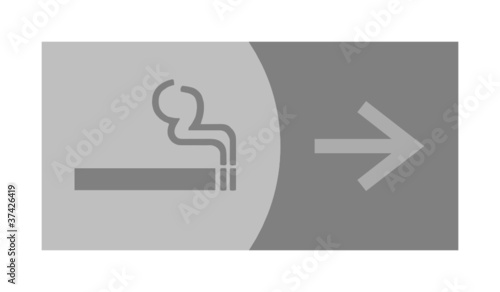 signe, symbole, picto, logo, flèche, fumer, cigarette,