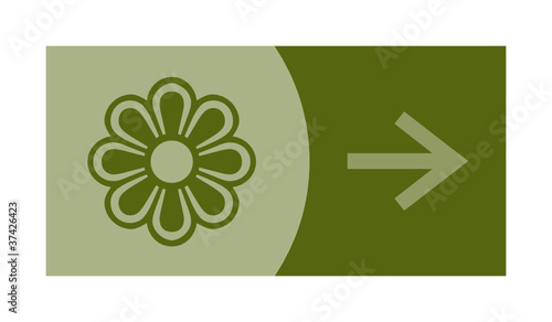 signe, symbole, picto, logo, flèche, fleur, fleuriste, floral