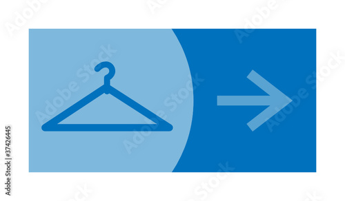 signe, symbole, picto, logo, flèche, vestiaire, pressing