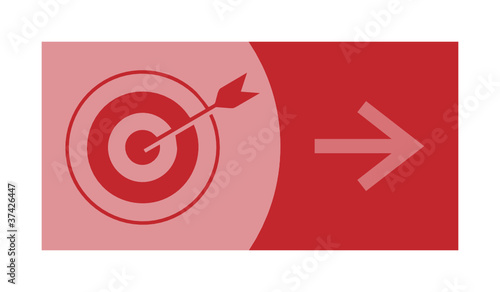 signe, symbole, picto, logo, flèche, cible, tir à l'arc