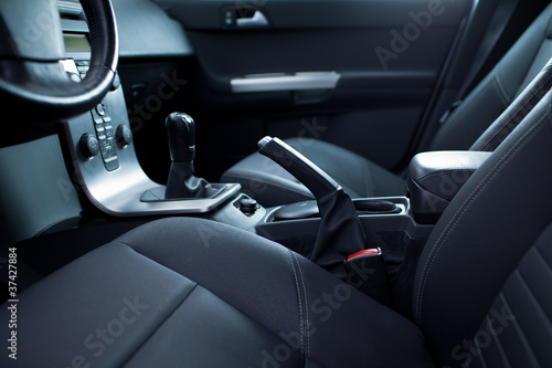 Modern car interior (shallow DOF - selective focus  color toned © lightpoet