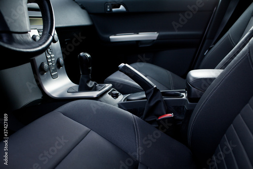 Modern car interior (shallow DOF - selective focus  color toned © lightpoet