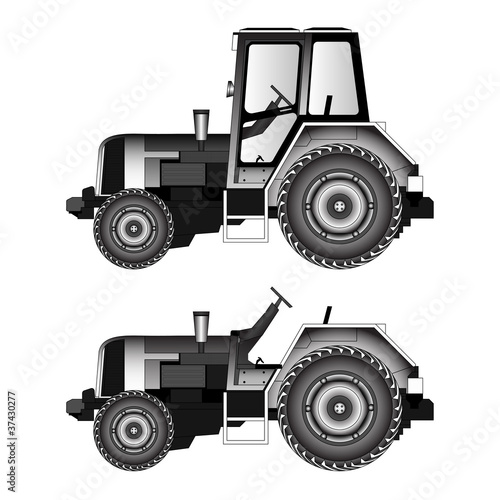 agricultural machinery, tractors, vector