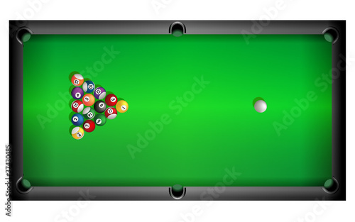 Pool table, vector