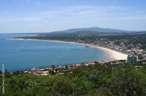 Panoramic view of seaside resort in Uruguay photo