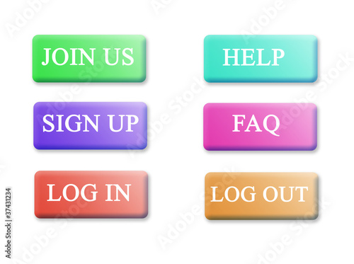 Set of buttons for web site
