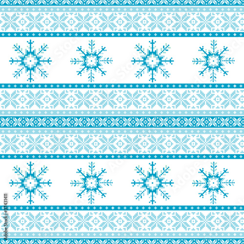 Traditional christmas knitted ornamental background