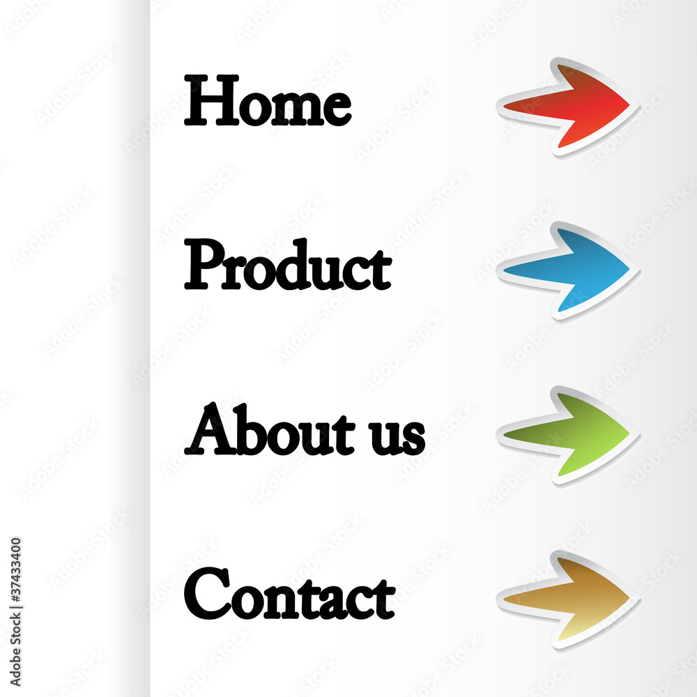 Vector web navigation template Vector web navigation template