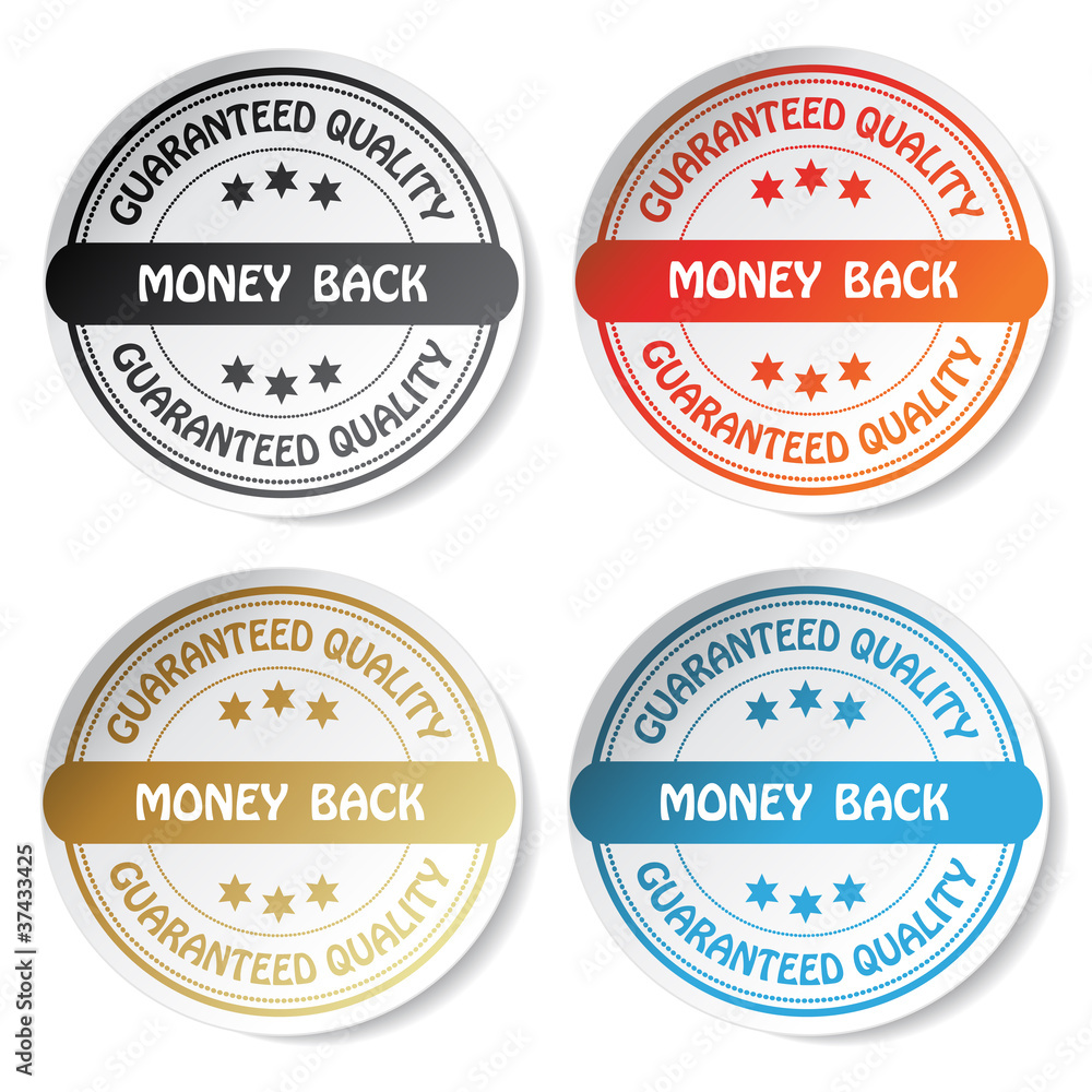 Vector sticker - money back