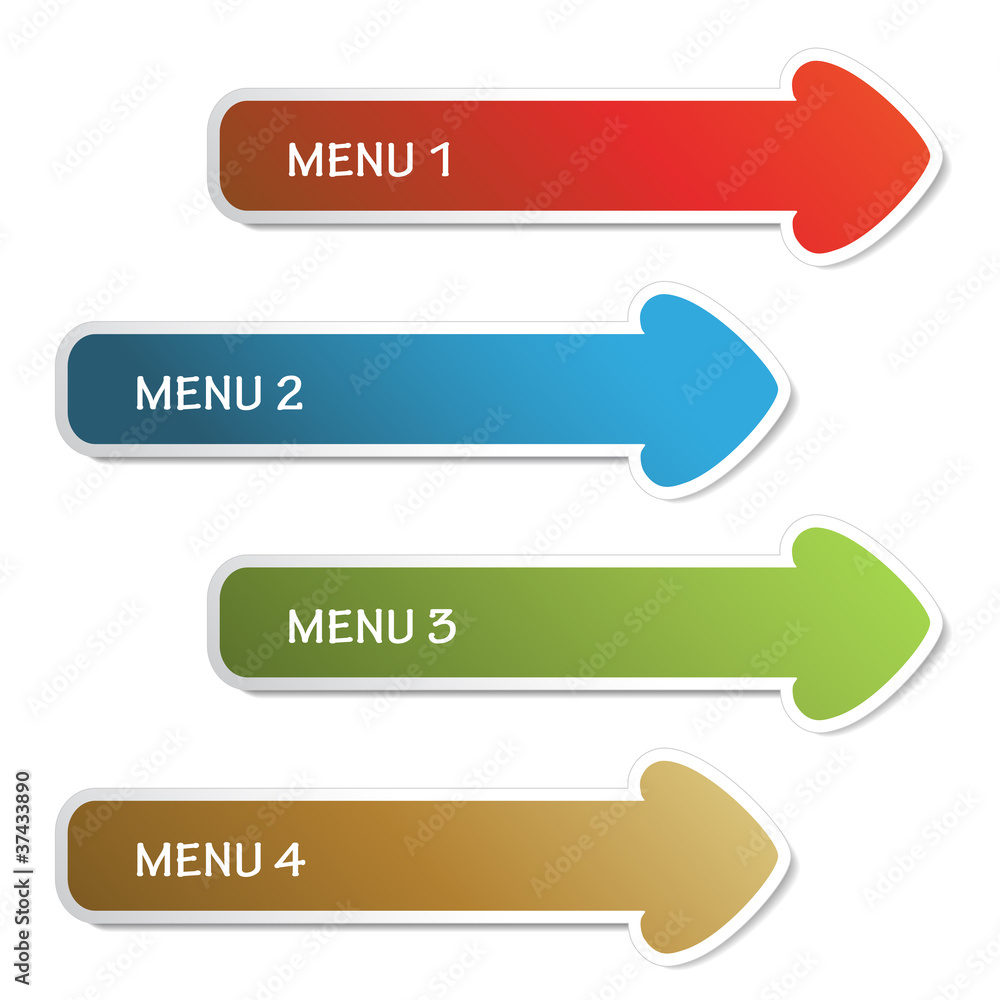 Vector stickers of navigation arrow Vector stickers of navigation arrow