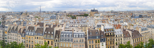 Panorama of of Paris, France with the Eiffel tower #37434415