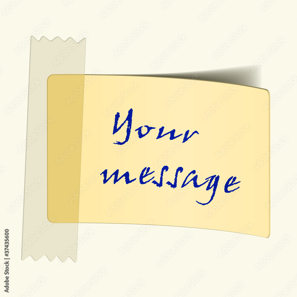 vector taped yellow label vector taped yellow label