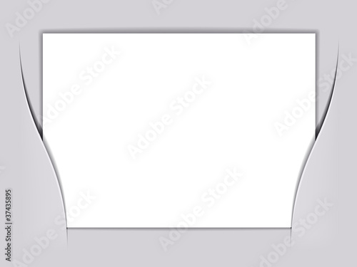 vector blank white rectangle paper