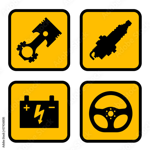 vector car part symbols