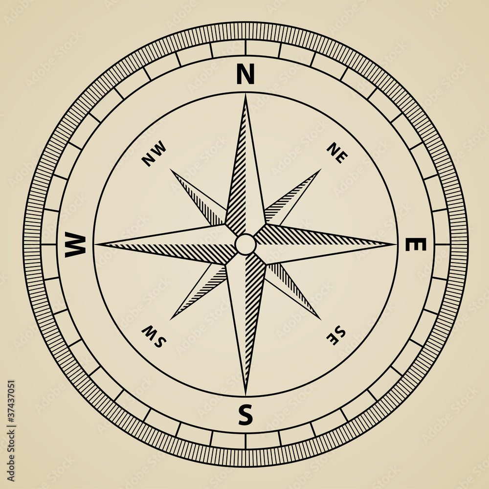 vector outline compass wind rose vector outline compass wind rose