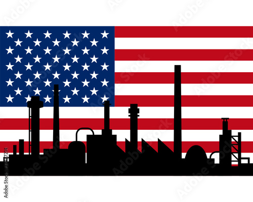 Industrie und Fahne der USA