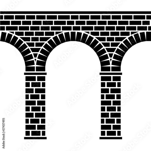 vector ancient seamless stone bridge viaduct aqueduct