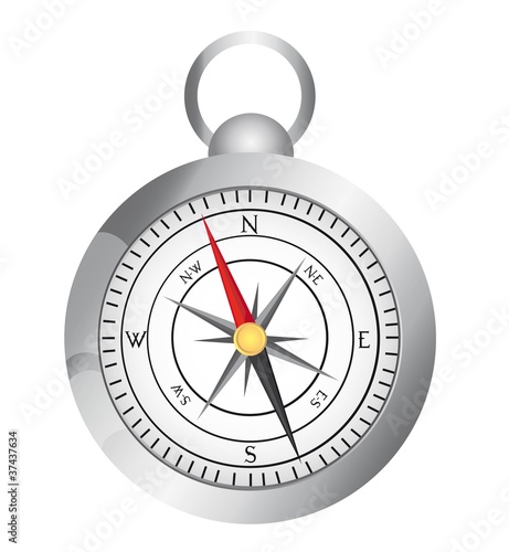 silver compass