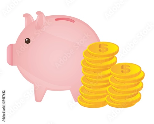 piggy with coins