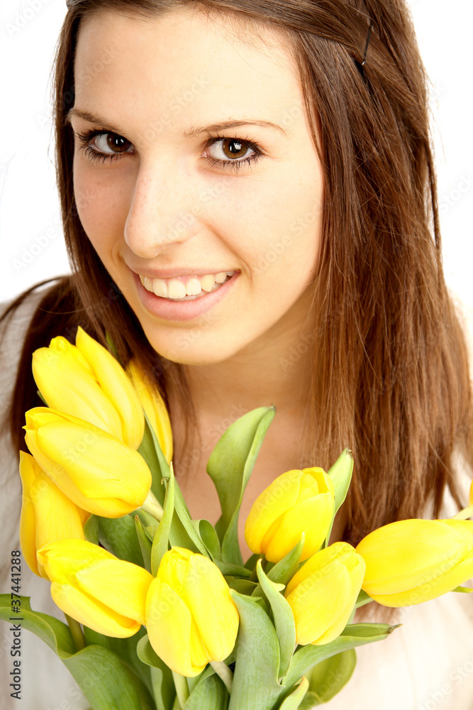 Frau mit Blumen Frau mit Blumen