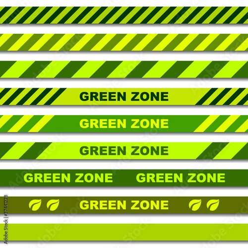 vector green zone seamless caution tapes