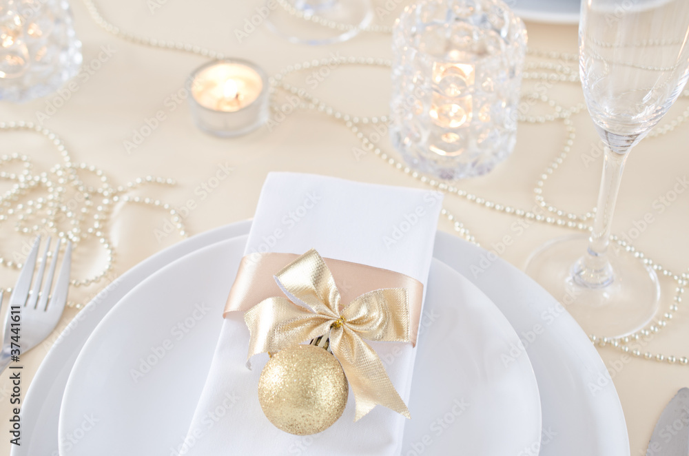 Table set on a fine restaurant Table set on a fine restaurant