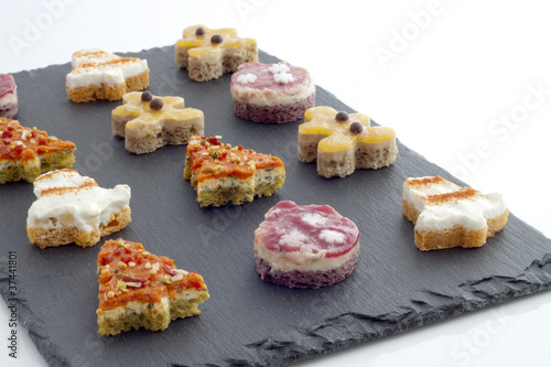 Quadro em tela canapés de Noël