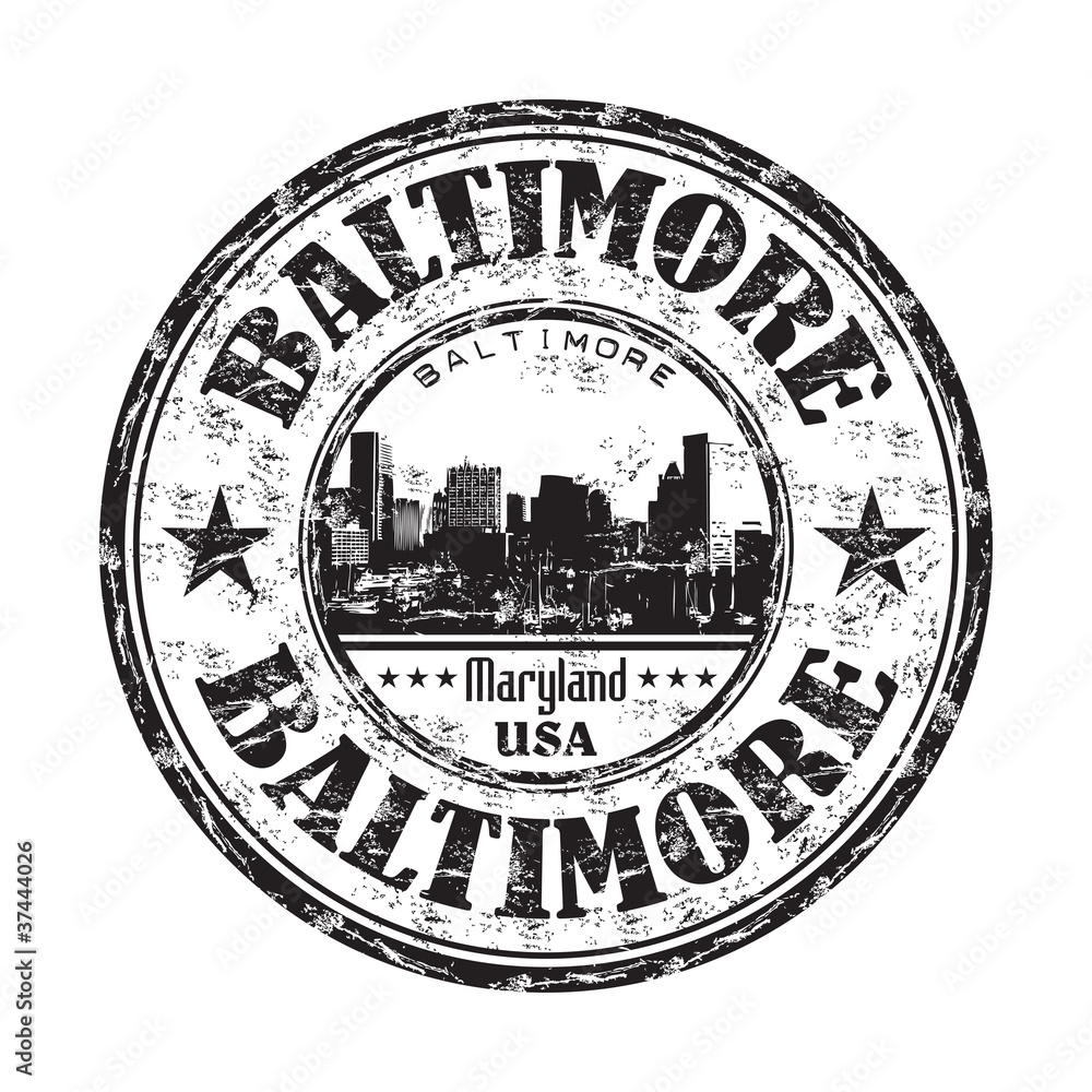 Naklejka premium Baltimore black grunge rubber stamp