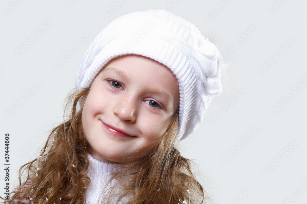 Cuty little girl in winter wear Cuty little girl in winter wear